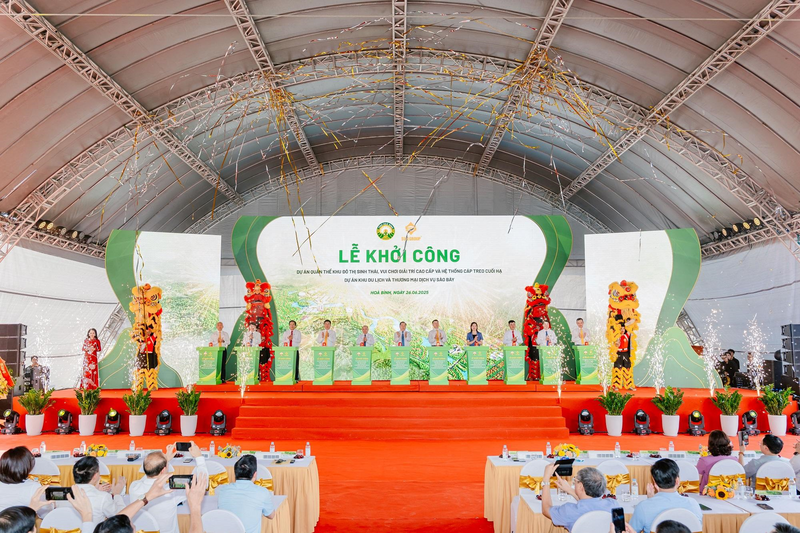 Lễ khởi công giai đoạn 1 tổ hợp nghỉ dưỡng khoáng nóng hơn 21.000 tỷ đồng do Sun Group đầu tư