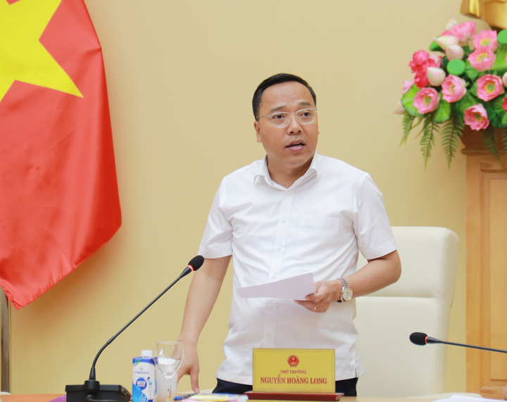 Thứ trưởng Bộ Công Thương Nguyễn Hoàng Long phát biểu chỉ đạo cuộc họp. Ảnh: Thanh Tuấn