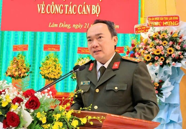 Đại tá Trương Minh Đương, Giám đốc Công an tỉnh Lâm Đồng được tiếp tục bổ nhiệm giữ chức Giám đốc Công an tỉnh Lâm Đồng (mới) sau sáp nhập. Ảnh: Công an cung cấp
