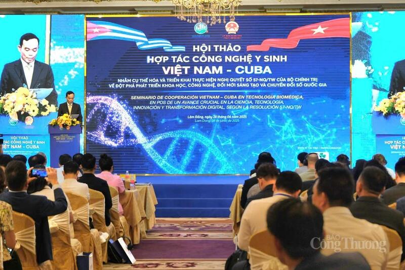 Quang cảnh Hội thảo Hợp tác Công nghệ Y sinh Việt Nam - Cuba. Ảnh: Duy Tín