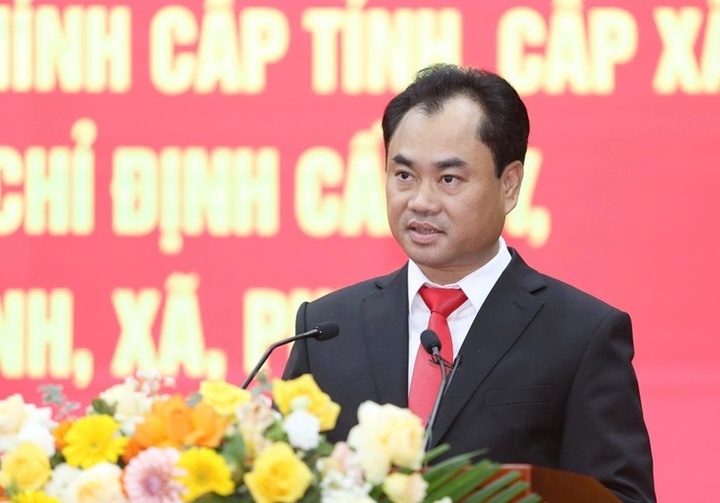 Bí thư tỉnh ủy Thái Nguyên Trịnh Việt Hùng phát biểu tại lễ công bố