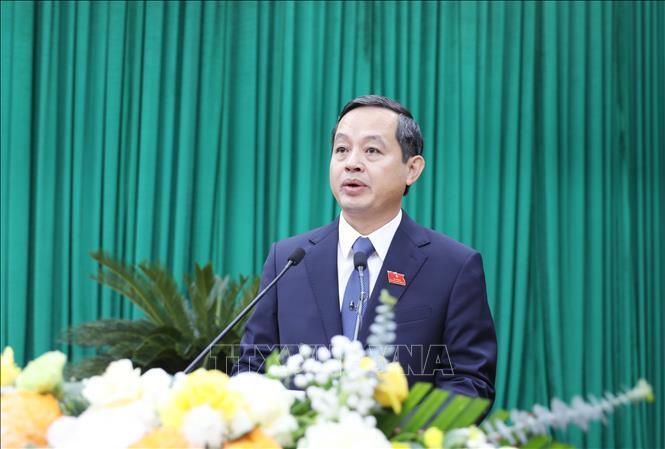 Chủ tịch Ủy ban nhân dân tỉnh Thái Nguyên Phạm Hoàng Sơn. Ảnh: Hoàng Nguyên/TTXVN