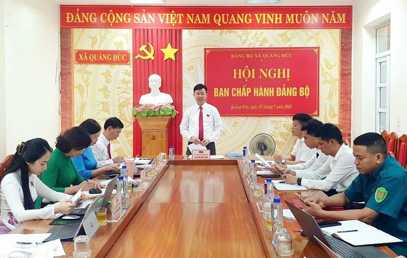 Ngày 1/7, Đảng bộ xã Quảng Đức tổ chức hội nghị Ban chấp hành Đảng bộ xã lần thứ nhất