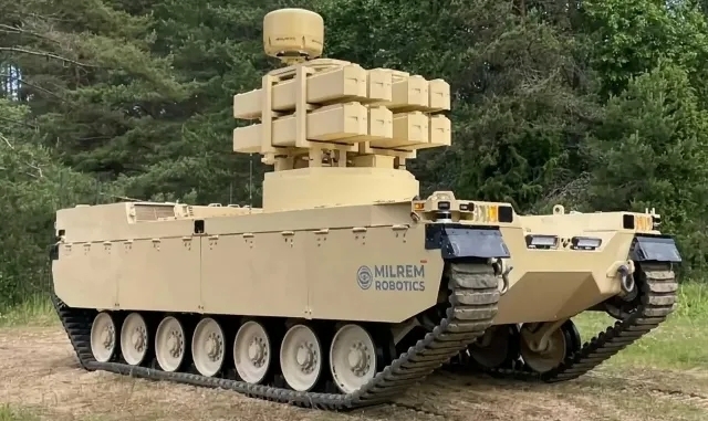 Robot chiến đấu mang tên lửa chống tăng MARSEUS. Ảnh: Defense News