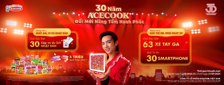 Chương trình khuyến mãi tri ân người tiêu dùng nhân dịp kỷ niệm 30 năm