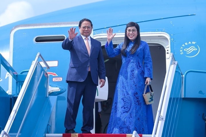 Thủ tướng Phạm Minh Chính và Phu nhân Lê Thị Bích Trân rời Hà Nội, lên đường tham dự Hội nghị Thượng đỉnh BRICS mở rộng năm 2025 và hoạt động song phương tại Brazil - Ảnh: VGP/Nhật Bắc