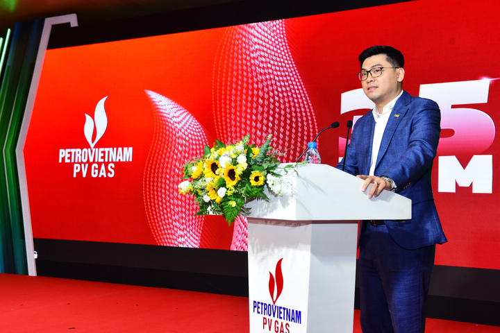 Đồng chí Nguyễn Phúc Tuệ, Phó Tổng Giám đốc PV GAS chia sẻ về chiến dịch (Ảnh: PV GAS)