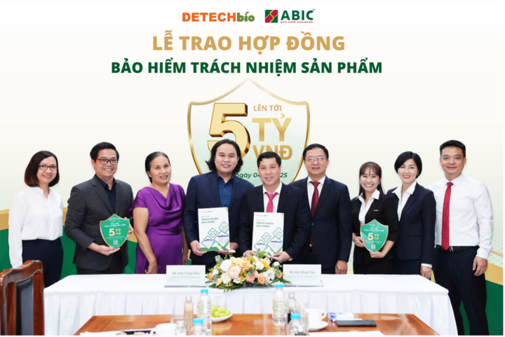 DETECHBio và ABIC trao Hợp đồng bảo hiểm trách nhiệm sản phẩm