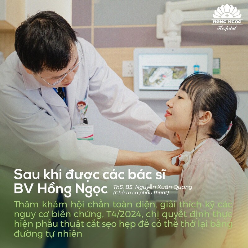 ThS.BSNT Nguyễn Xuân Quang thăm khám cho chị Nghiễn