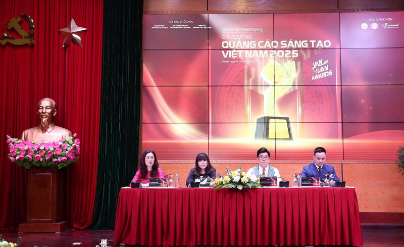 Buổi họp báo thông tin về cuộc thi “Giải thưởng Quảng cáo sáng tạo Việt Nam" năm 2025. Ảnh: Nam Nguyễn