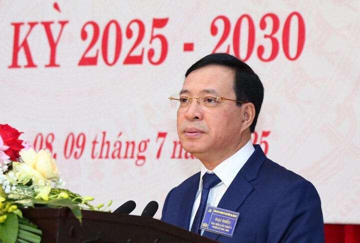 Ông Lại Thế Nguyên, Phó Bí thư Thường trực Tỉnh ủy Thanh Hóa phát biểu chỉ đạo tại đại hội. Ảnh: Quốc Hương