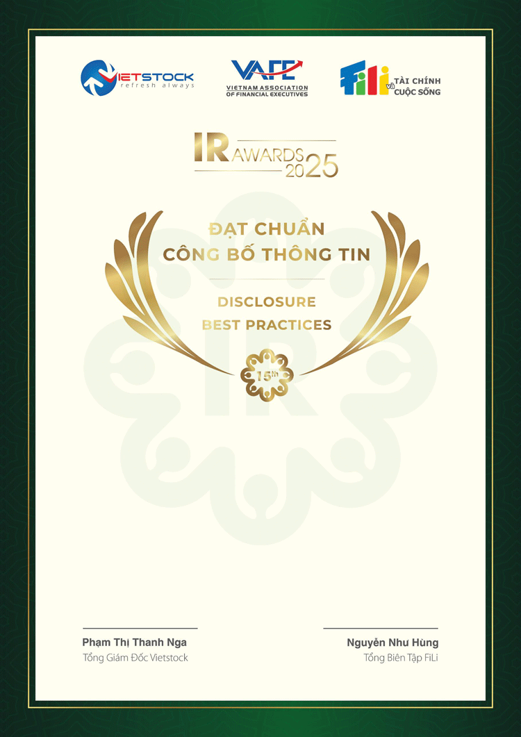Tập đoàn Bảo Việt (BVH) vinh dự được Ban Tổ chức IR Awards 2025 công nhận là “Doanh nghiệp đạt Chuẩn Công bố Thông tin năm 2025”
