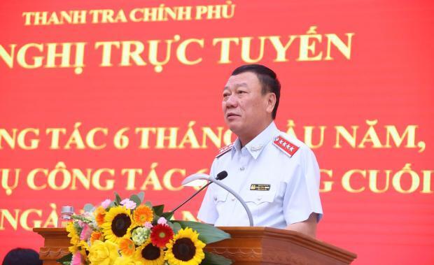 Tổng Thanh tra Chính phủ Đoàn Hồng Phong phát biểu tại hội nghị. Ảnh: Hoàng Huy