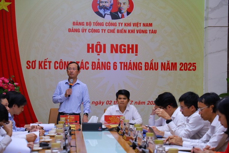 Lãnh đạo PV GAS VUNG TAU phát biểu tại Hội nghị (Ảnh: PV GAS)