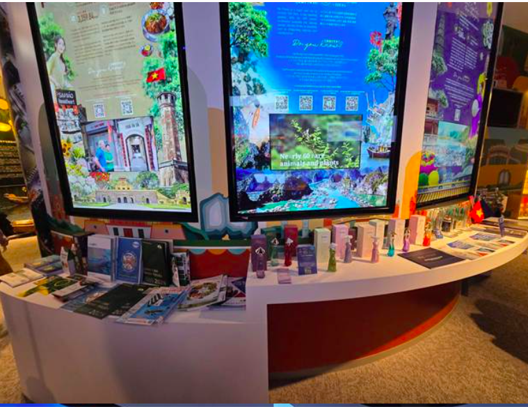 Trưng bày sản phẩm thương hiệu quốc gia của Việt Nam tại Triển lãm thế giới EXPO 2025 Osaka, Kansai, Nhật Bản. Ảnh: Vietrade