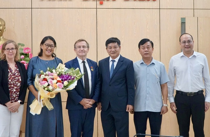 Đoàn công tác AFD ghi nhận và đánh giá cao nỗ lực của tỉnh Điện Biên trong việc triển khai các dự án hợp tác phát triển. Ảnh: Sầm Phúc