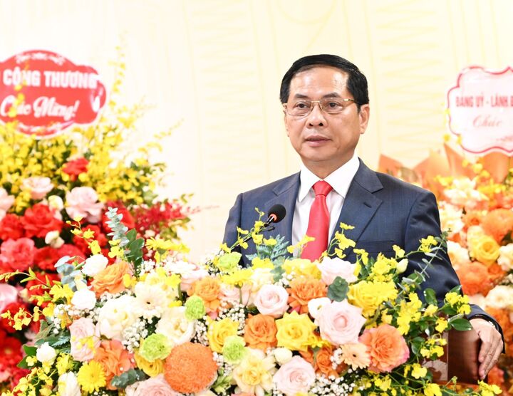 Phó Thủ tướng Bùi Thanh Sơn phát biểu chỉ đạo tại Đại hội Đại biểu Đảng bộ Bộ Công Thương. Ảnh: Cấn Dũng