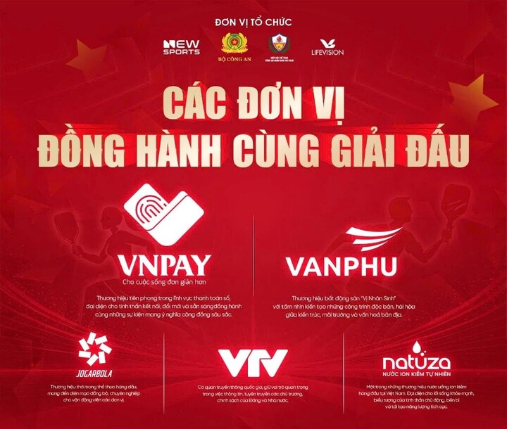 Văn Phú đồng hành với vai trò Nhà tài trợ Vàng Giải Pickleball Công an nhân dân mở rộng