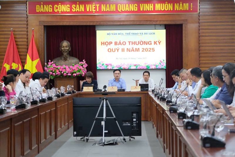 Bộ Văn hóa, Thể thao và Du lịch họp báo thường kỳ quý II/2025. Ảnh: Lê An