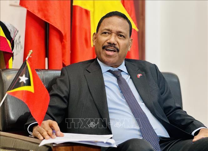 Đại sứ Timor Leste tại Việt Nam Joao Pereira trả lời phỏng vấn của phóng viên TTXVN. Ảnh: Việt Đức/TTXVN