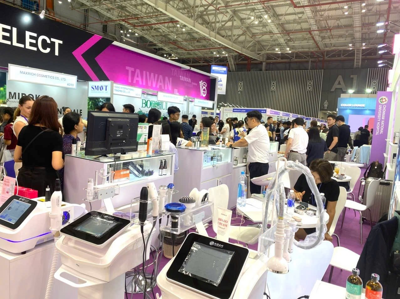 Một góc triển lãm VietBeauty 2025
