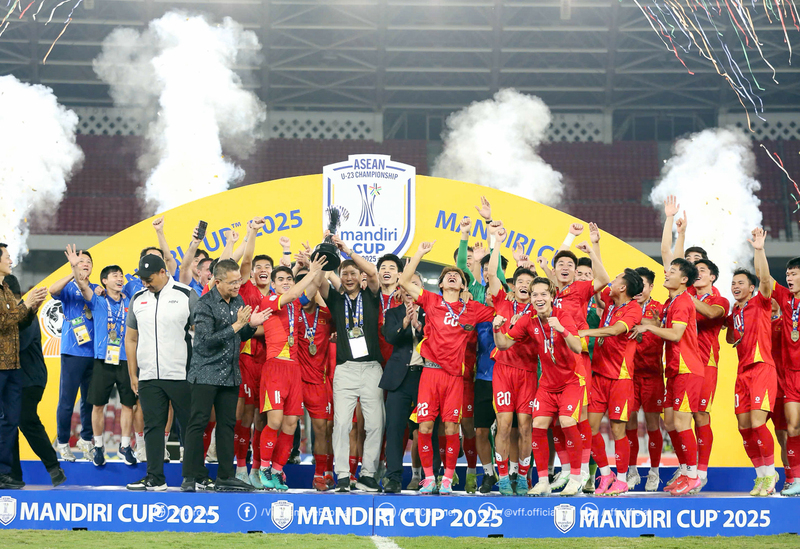 U23 Việt Nam lần thứ 3 liên tiếp vô địch Đông Nam Á. Ảnh: VFF