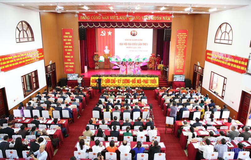 Quang cảnh Đại hội đại biểu lần thứ I nhiệm kỳ 2025 - 2030 tại Đảng bộ xã Đơn Dương, tỉnh Lâm Đồng.