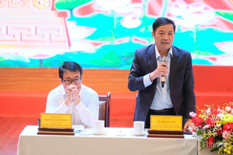 Ông Lê Trọng Yên, Phó Chủ tịch UBND tỉnh phát biểu tại buổi họp báo. Ảnh: Lê Sơn