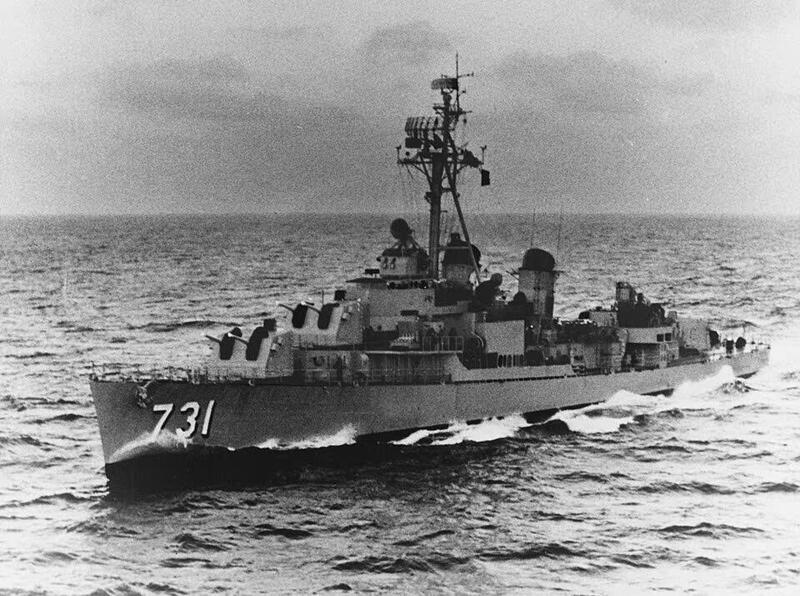 Tàu khu trục Maddox xâm phạm vùng biển miền Bắc năm 1964. Ảnh tư liệu