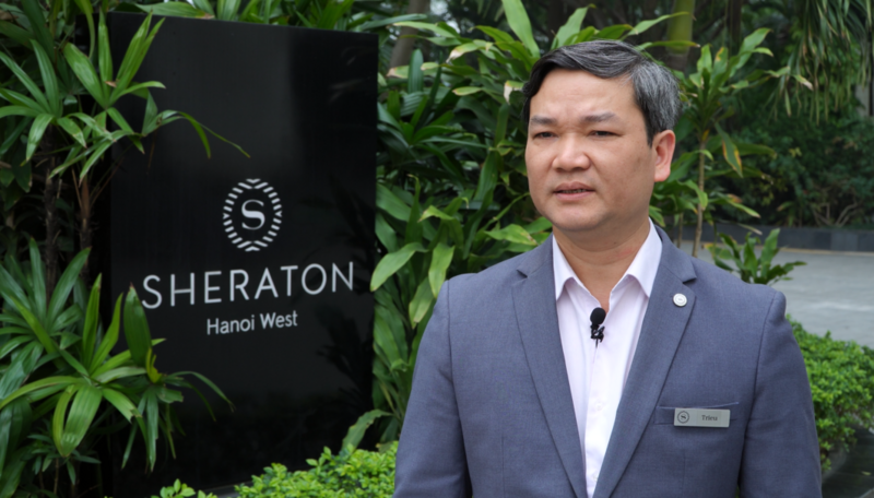 Ông Nguyễn Quang Triệu - Kỹ sư trưởng Khách sạn Sheraton Hanoi West. Ảnh: Mai Anh