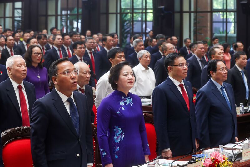 Thủ tướng Chính phủ Phạm Minh Chính và các đại biểu tham dự đại hội