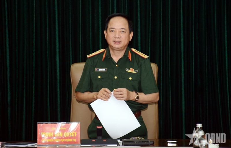 Đại tướng Trịnh Văn Quyết chủ trì chủ trì hội nghị nghe báo cáo về tiến độ triển khai dự án hệ sinh thái số ngành công tác Đảng, công tác chính trị (CTĐ, CTCT) giai đoạn 2026 - 2030. Ảnh: QĐND