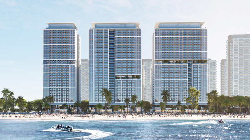 Tổ hợp Sun Centro Town quy mô 2.900 căn hộ ngay sát bờ biển (Ảnh: Sun Property).
