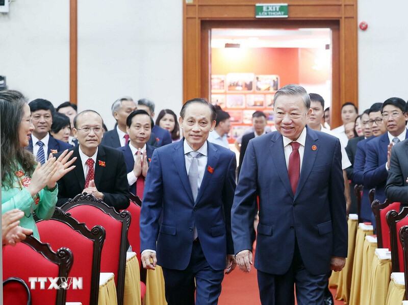 Tổng Bí thư Tô Lâm dự Đại hội đại biểu Đảng bộ Văn phòng Trung ương Đảng nhiệm kỳ 2025-2030. Ảnh: TTXVN