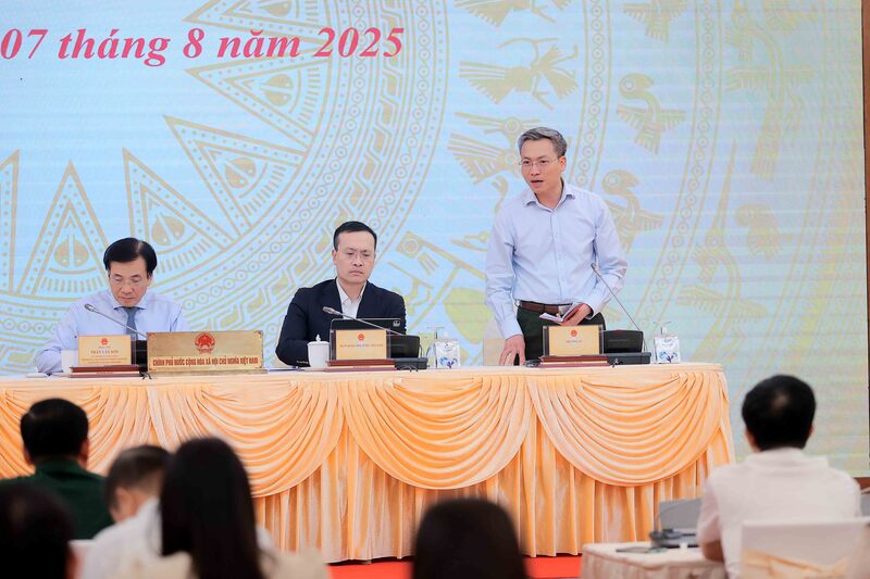 Họp báo Chính phủ thường kỳ tháng 7/2025. Ảnh: VGP/Nhật Bắc
