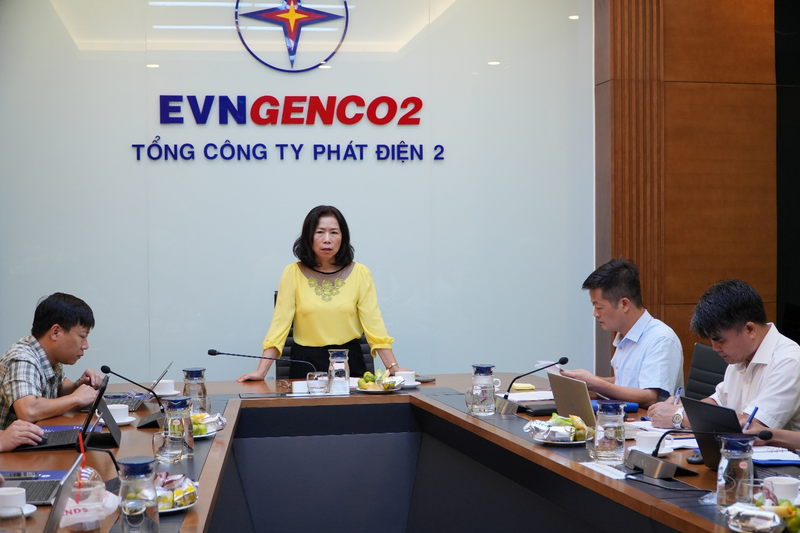 Bà Nguyễn Thị Ngọc Lan – Thành viên độc lập Hội đồng Quản trị (HĐQT) Tổng công ty Phát điện 2 (EVNGENCO2) chủ trì với TSHPCo