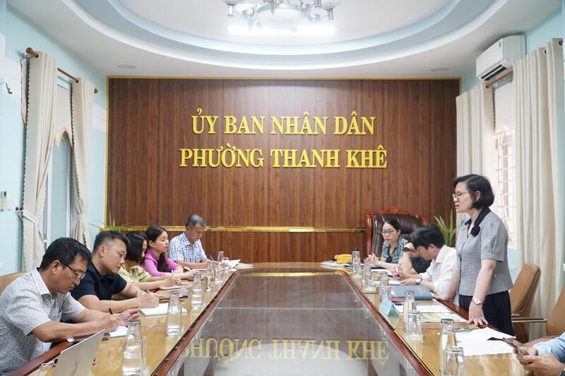 Đoàn công tác ngành Công Thương làm việc với UBND phường Thanh Khê vào sáng 7/8