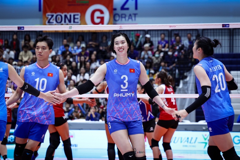 Lần đầu thắng Thái Lan, bóng chuyền nữ Việt Nam vô địch chặng 2 SEA V-League 2025: Ảnh: TVA