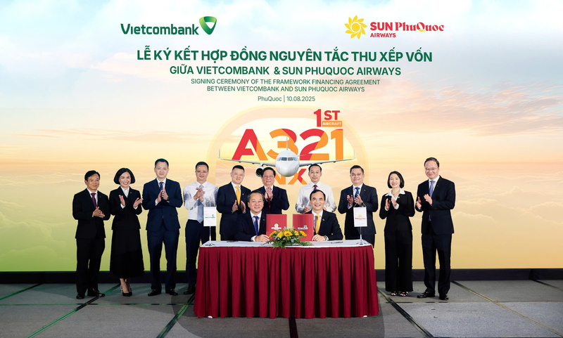 Vietcombank trở thành ngân hàng đầu mối thu xếp vốn cho kế hoạch đầu tư đội bay thuộc sở hữu của Sun PhuQuoc Airways.