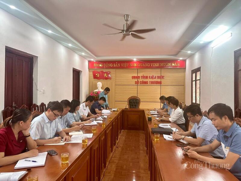 Phó Cục trưởng Cục Đổi mới sáng tạo, Chuyển đổi xanh và Khuyến công Nguyễn Văn Thịnh làm việc với Sở Công Thương tỉnh Điện Biên.