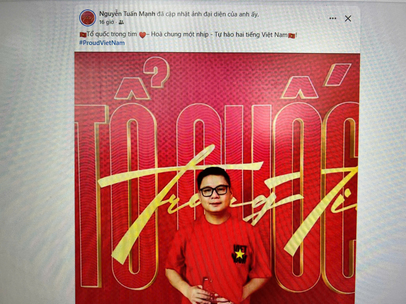 Khán giả Nguyễn Tuấn Mạnh đổi ảnh avatar trên Facebook cá nhân của mình sau khi tham dự sự kiện