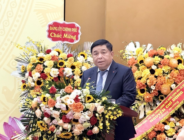 Phó Thủ tướng Chính phủ Nguyễn Chí Dũng phát biểu chỉ đạo tại Đại hội Đảng bộ Viện Hàn lâm Khoa học xã hội Việt Nam - Ảnh: VGP/Thu Sa
