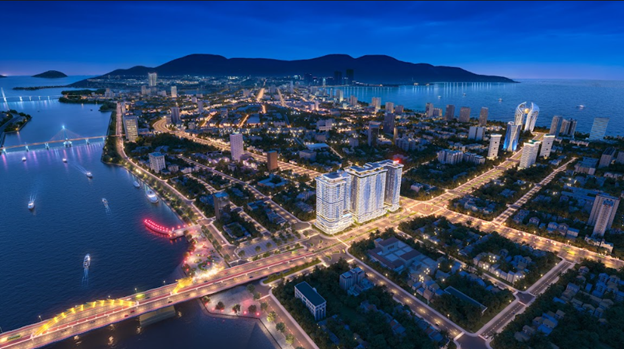 The Legend Danang nằm trên trục huyết mạch Võ Văn Kiệt, trung tâm Cầu Rồng và khu RFC của thành phố