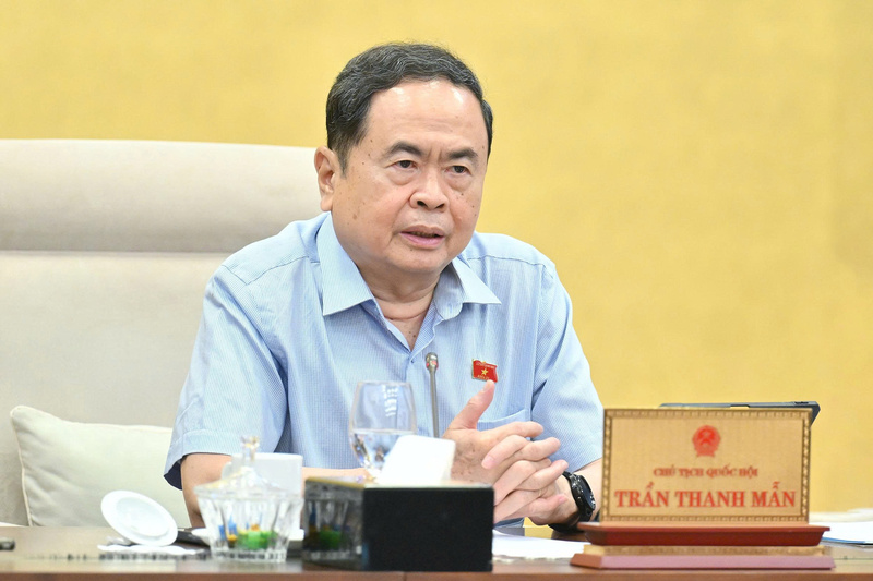 Chủ tịch Quốc hội Trần Thanh Mẫn phát biểu tại phiên họp