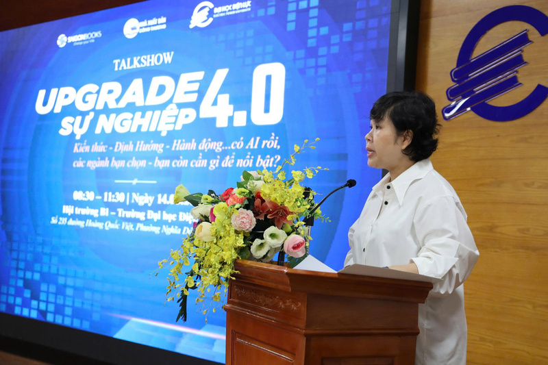 Bà Trương Thu Hiền, Giám đốc, Tổng Biên tập Nhà xuất bản Công Thương, Bộ Công Thương phát biểu tại tọa đàm. Ảnh: Thanh Vân