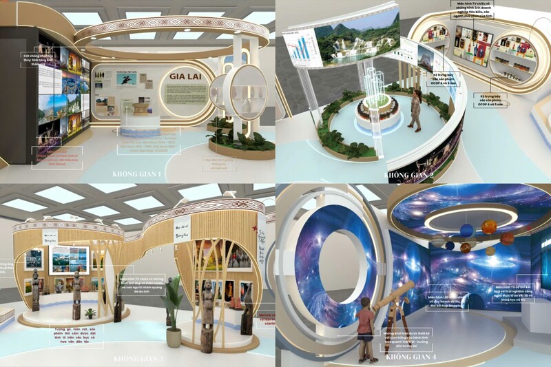 Trong không gian trưng bày, tỉnh Gia Lai sẽ mang tới 4 miền trải nghiệm, hội tụ đủ những bản sắc của vùng đất "rừng vàng, biển bạc". Ảnh: ĐVCC