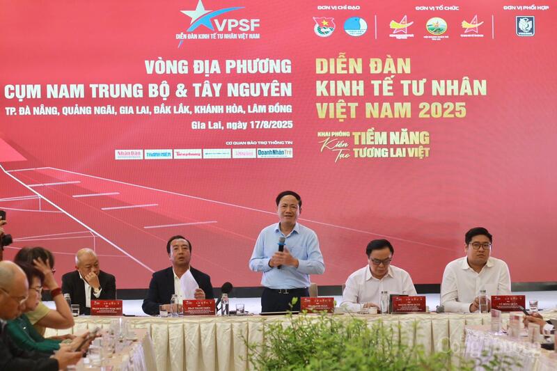 Diễn đàn Kinh tế tư nhân Việt Nam 2025 (VPSF 2025) - Phiên đối thoại cụm Nam Trung Bộ & Tây Nguyên. Ảnh: Hiền Mai