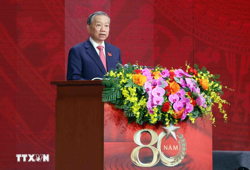 Tổng Bí thư Tô Lâm phát biểu. (Ảnh: Phạm Kiên/TTXVN)