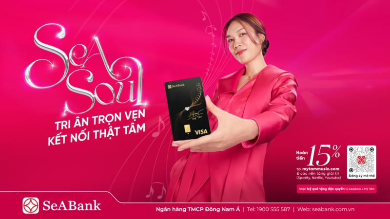Thẻ Visa SeASoul 2in1vô cùng độc đáo với chữ ký của ca sỹ Mỹ Tâm