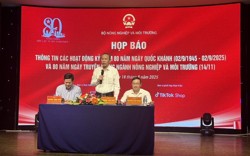 Họp báo công bố các hoạt động kỷ niệm 80 năm Quốc khánh (2/9/1945 - 2/9/2025) do Bộ Nông nghiệp và Môi trường tổ chức